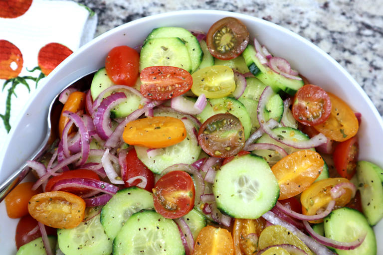 Marinated Cucumber Tomato Onion Salad