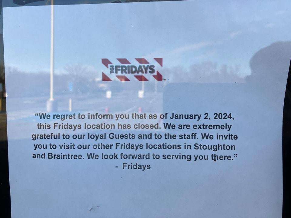 TGI Fridays Abruptly Closed These 6 Massachusetts Locations On Jan. 2