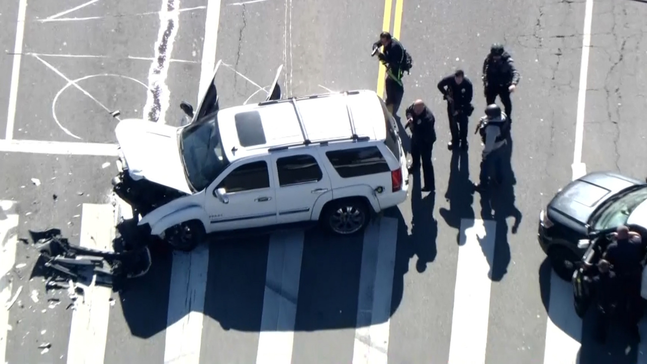 Armed Robbery Suspect Crashes And Flees On Foot During Police Pursuit