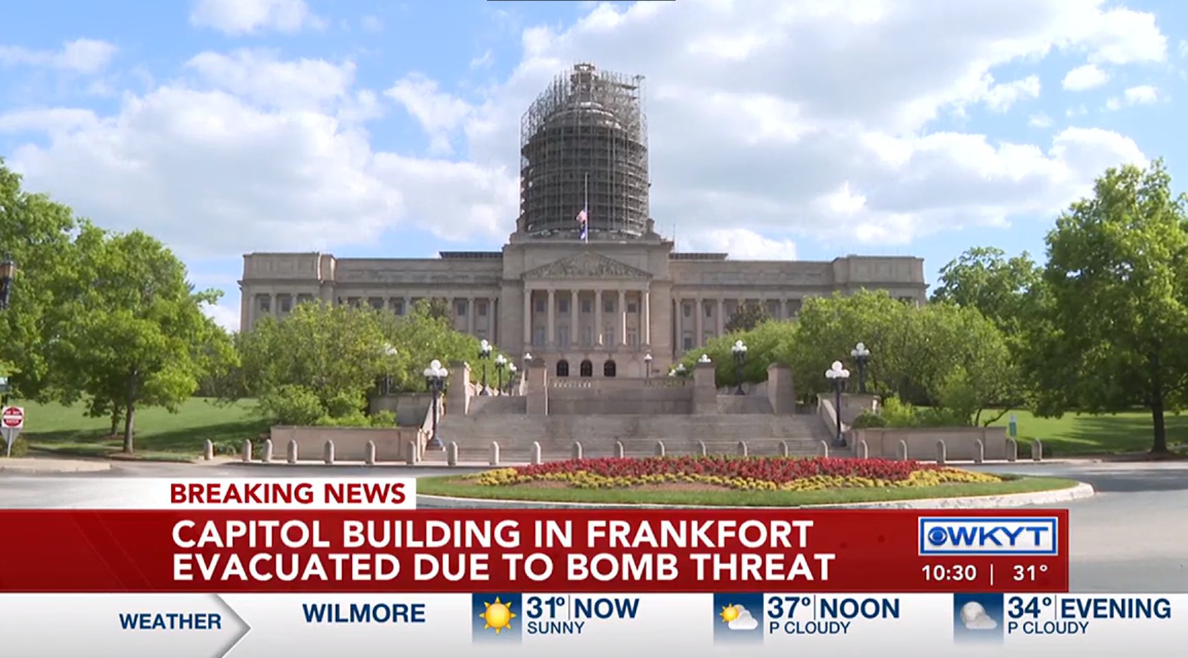 nine us state capitols evacuated over bomb threat 'you all end up dead'