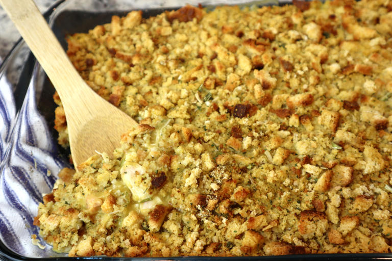 Easy Chicken And Stuffing Casserole Recipe