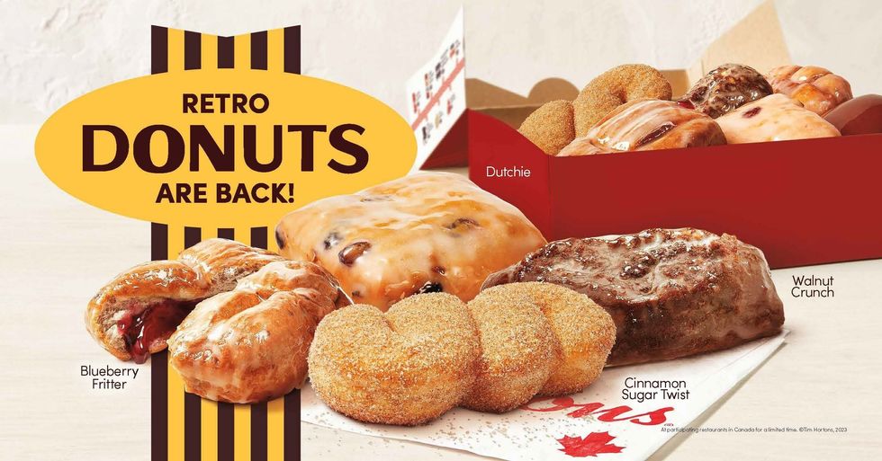 Tim Hortons Is Bringing Back 4 Retro Donuts & The Nostalgia Is Real