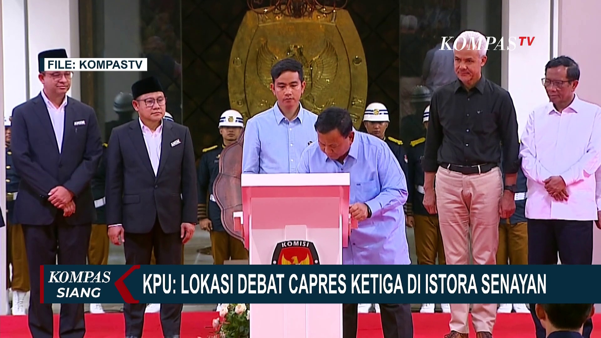 KPU Umumkan Lokasi Debat Ketiga Capres Di Istora Senayan