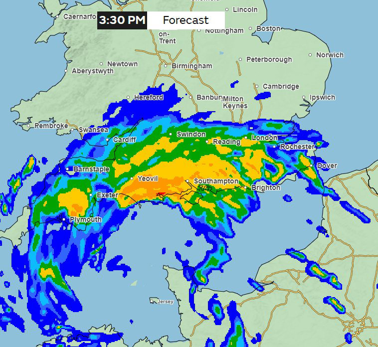 Map shows path of storm set to bring two inches of rain after Storm ...