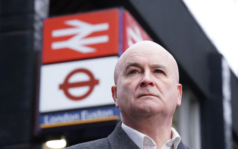 Mick Lynch, head of the RMT, which has rejected the latest 5pc pay offer from London Underground - James Manning/PA