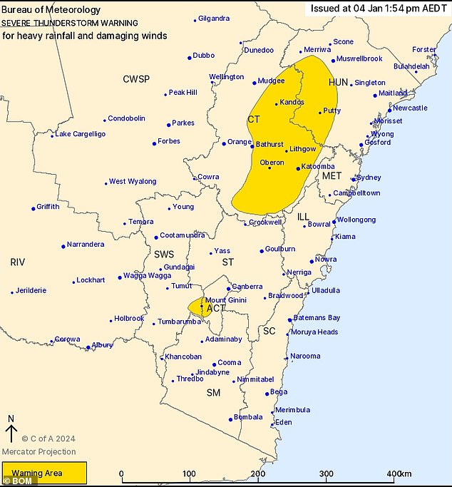 Storm Warnings Issued For Parts Of Australia With Map Showing The Most ...