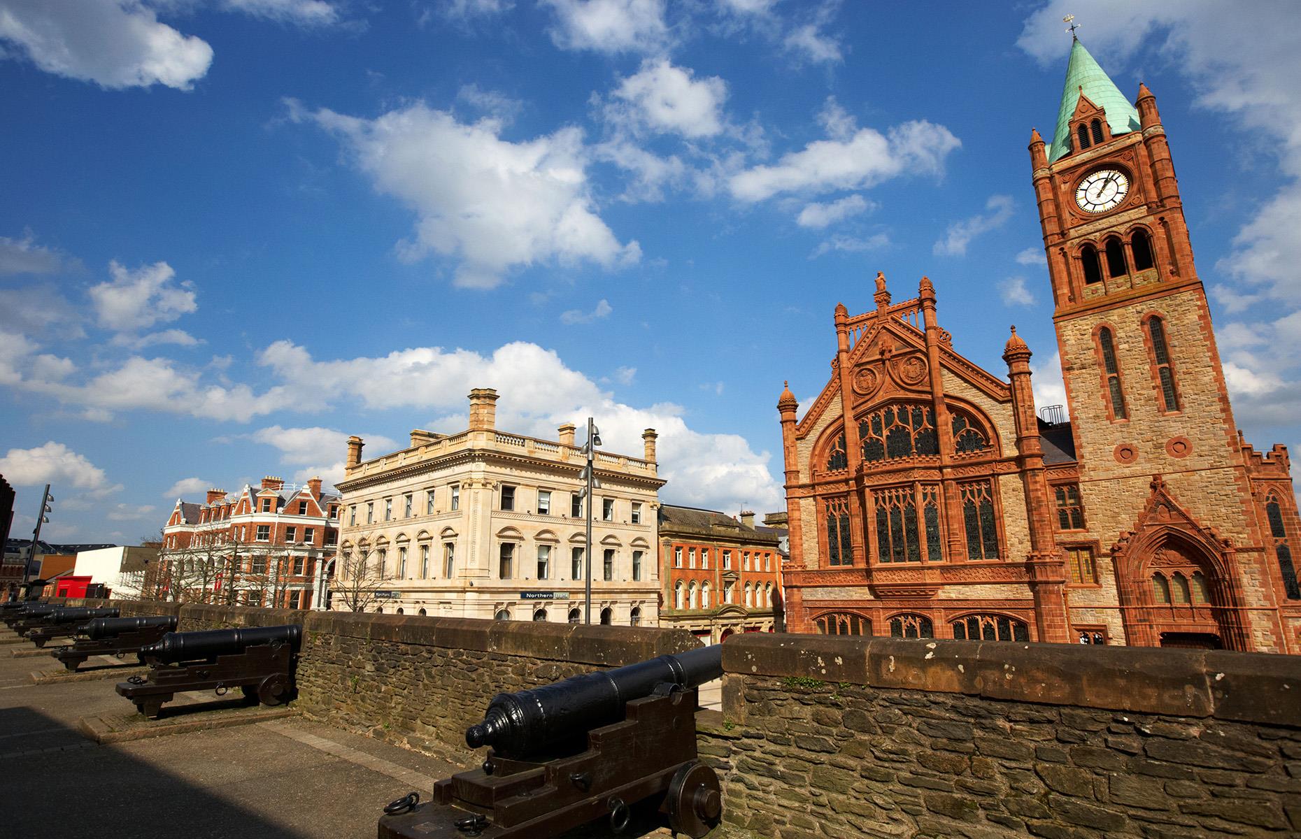 <p>In the historic walled city of Derry/Londonderry, you’ll have the chance to experience all that the inaugural UK City of Culture has to offer. The best way to do this is to take a tour of the city walls themselves.</p>  <p>Join a <a href="https://www.derrycitytours.com/">City Walking Tour</a> for an engaging, unbiased journey through Derry/Londonderry's history, from its Christian settlement in the 6<sup>th</sup> century, up through the Troubles including Bloody Sunday, to its current reputation as a seat of music, hospitality and peace.</p>