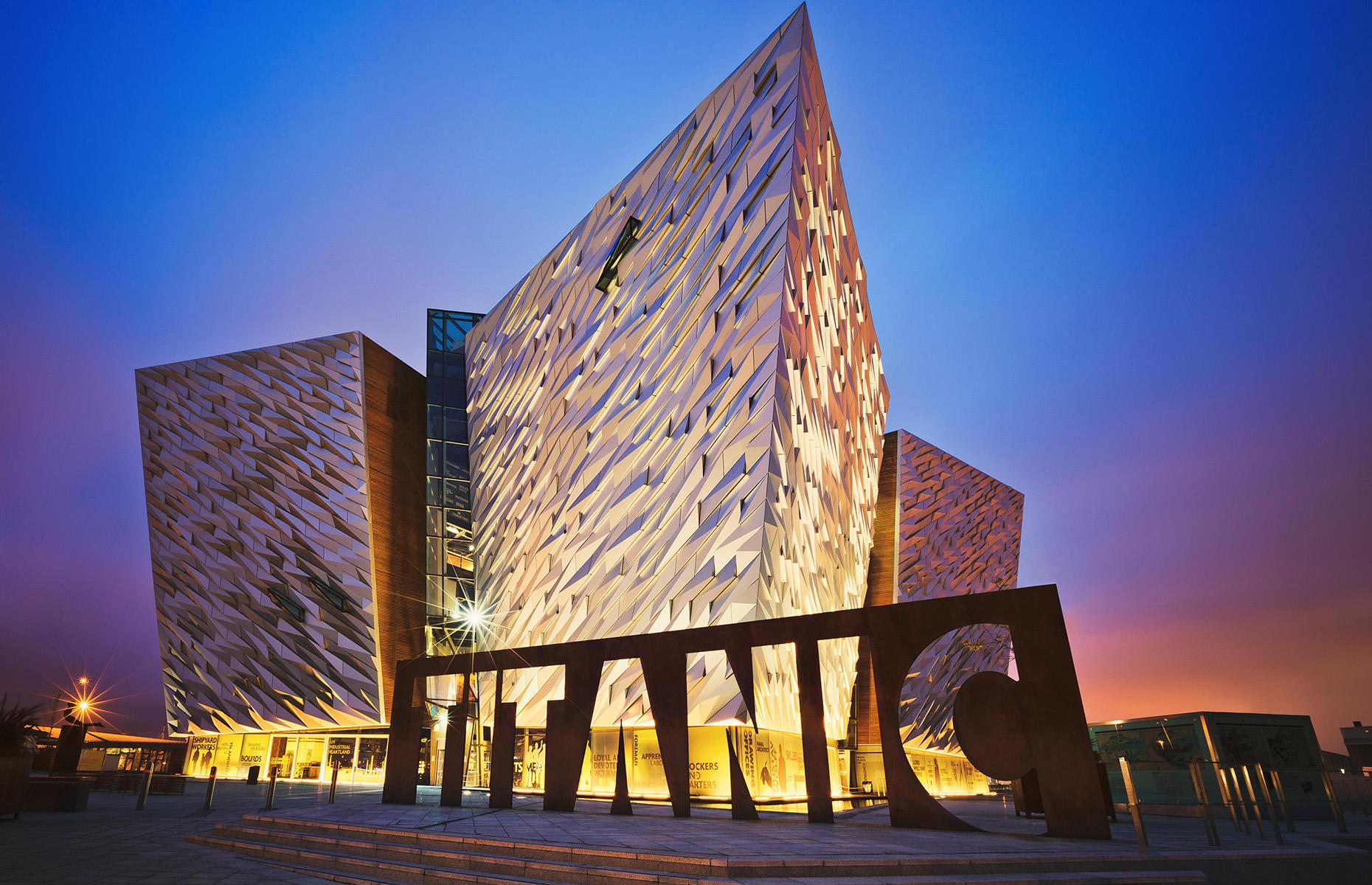 <p>Located on the very spot where the ill-fated ship was designed, built and launched, <a href="https://www.titanicbelfast.com/explore/">Titanic Belfast</a> is a world-leading tourist attraction which takes visitors on an immersive journey from the bustling boomtown of early 19<sup>th </sup>century Belfast, through the conception and construction of the RMS Titanic. You'll also learn what life was like on board the completed ship and within the cabins of various classes, and finally the story culminates in the tragic sinking and devastating aftermath, with one of the largest collections of salvaged artefacts in the world.</p>