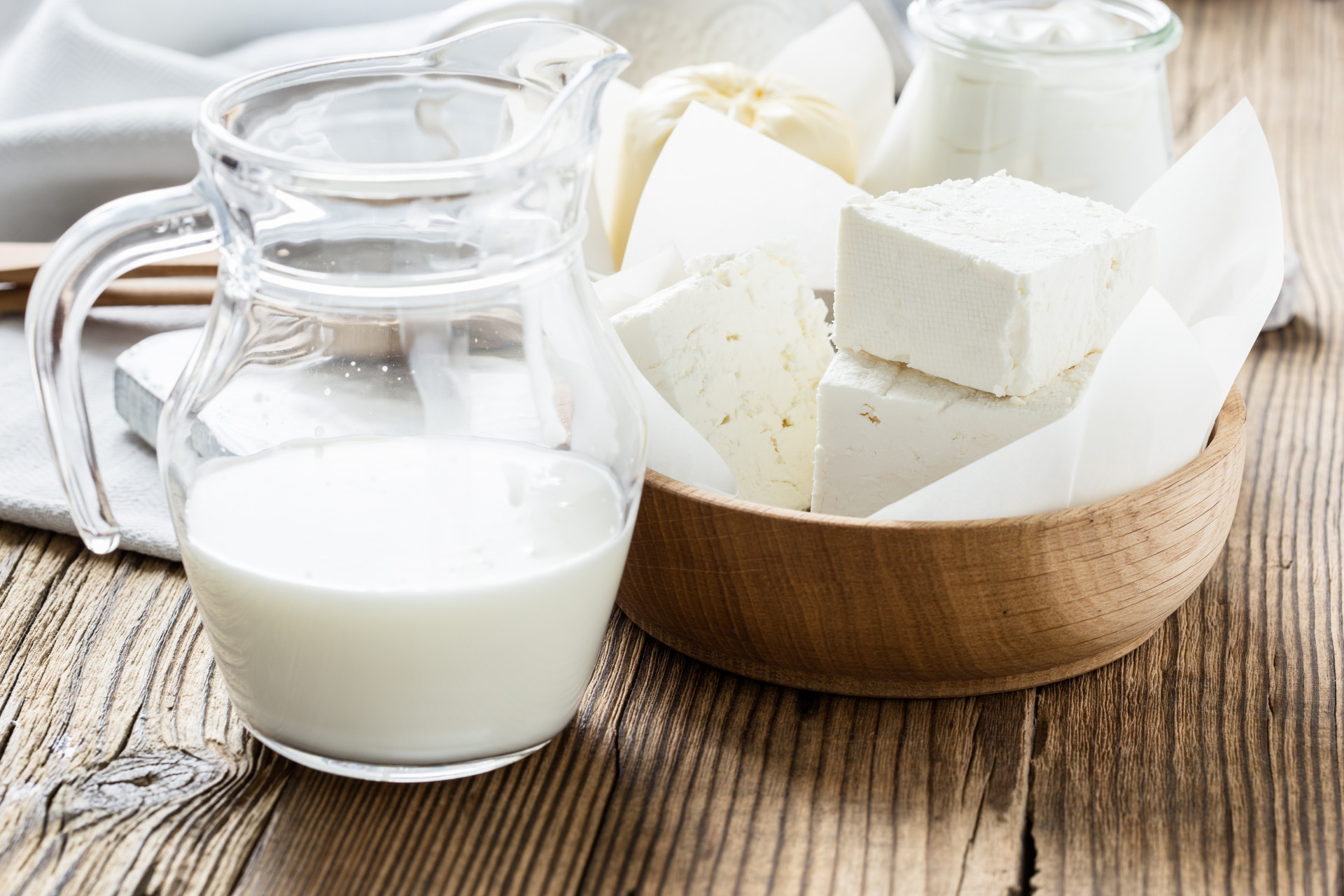 Curd Cheese in a Glass Jar