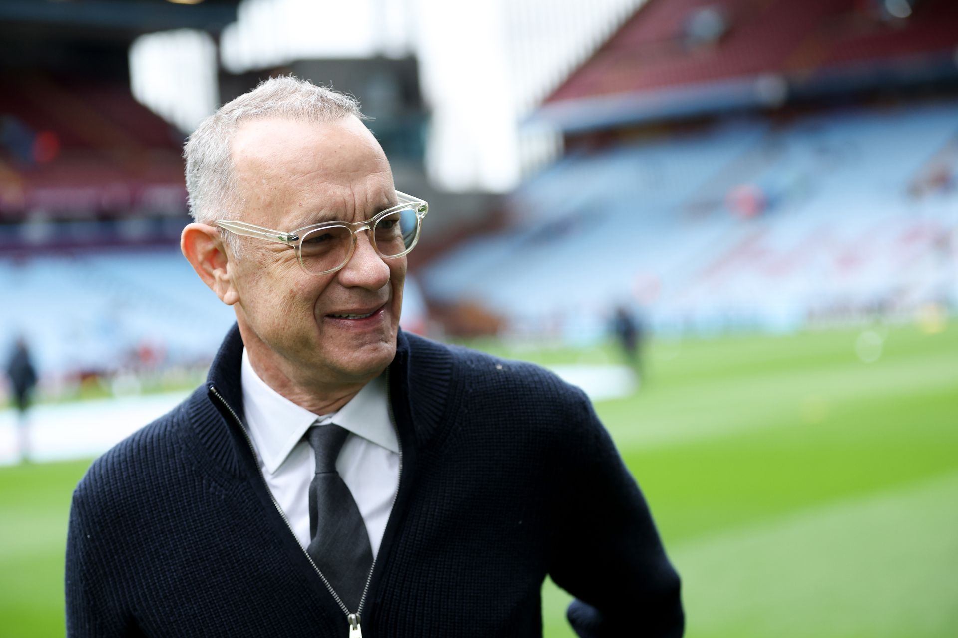 <p>                     Tom Hanks held up an Aston Villa scarf at the premiere of his film Charlie Wilson's War in 2008 and later spoke of how he was attracted to the Birmingham club due to it's old-worldly name.                   </p>                                      <p>                     Hanks spoke of his affection for Aston Villa on James Corden’s Late Late Show in 2019 and finally made it to Villa Park in February 2023, mixing with players, staff and supporters ahead of a 4-2 loss to Arsenal.                   </p>