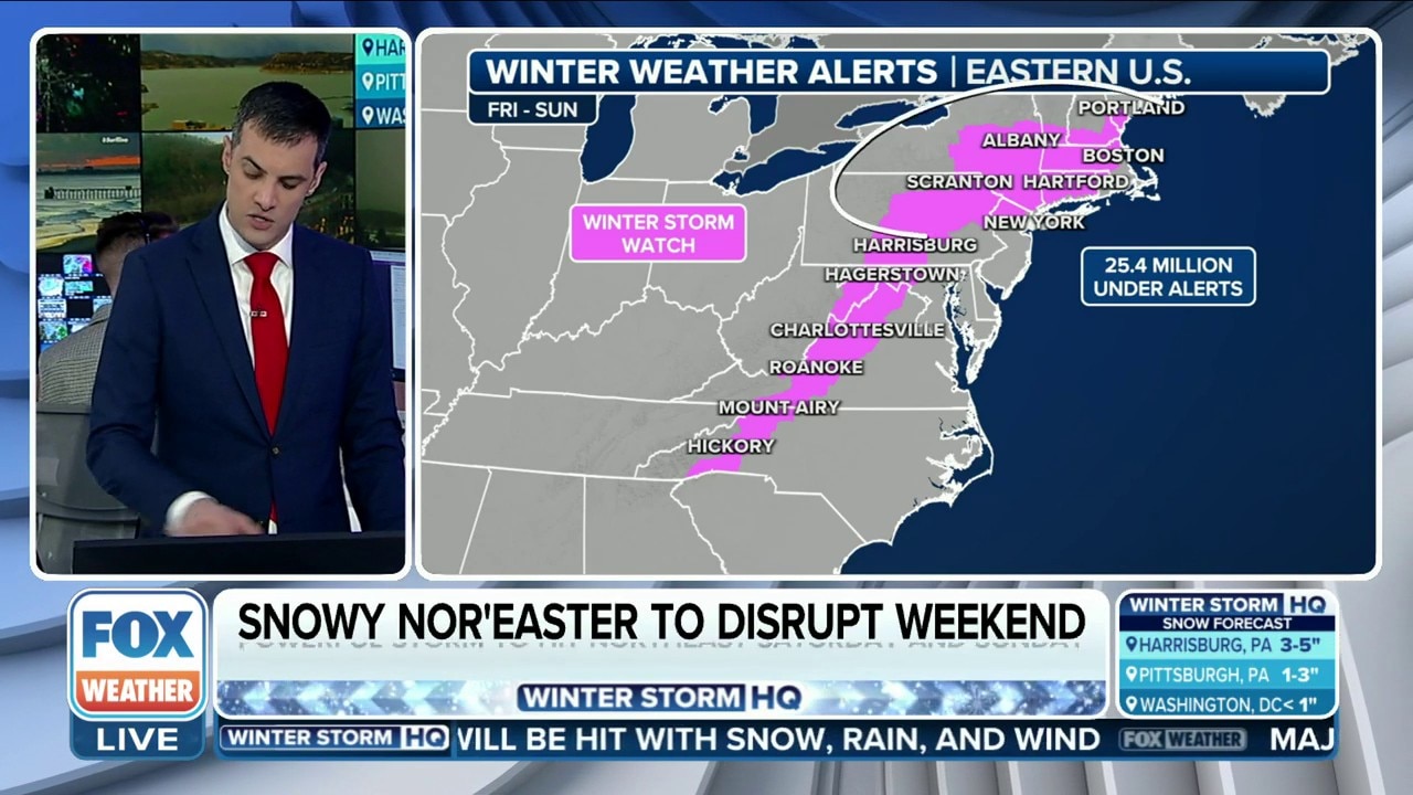 Winter Storm Watch Issued For More Than 20 Million From North Carolina ...