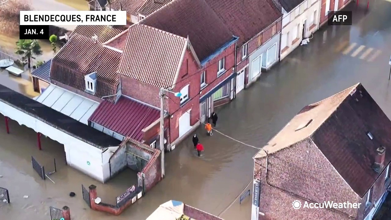 Lingering flooding continues to soak northern France