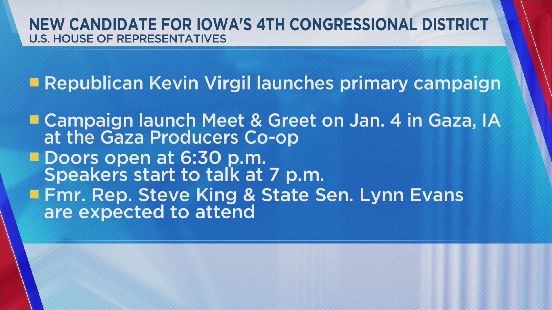 New Candidate For Iowa's 4th Congressional District