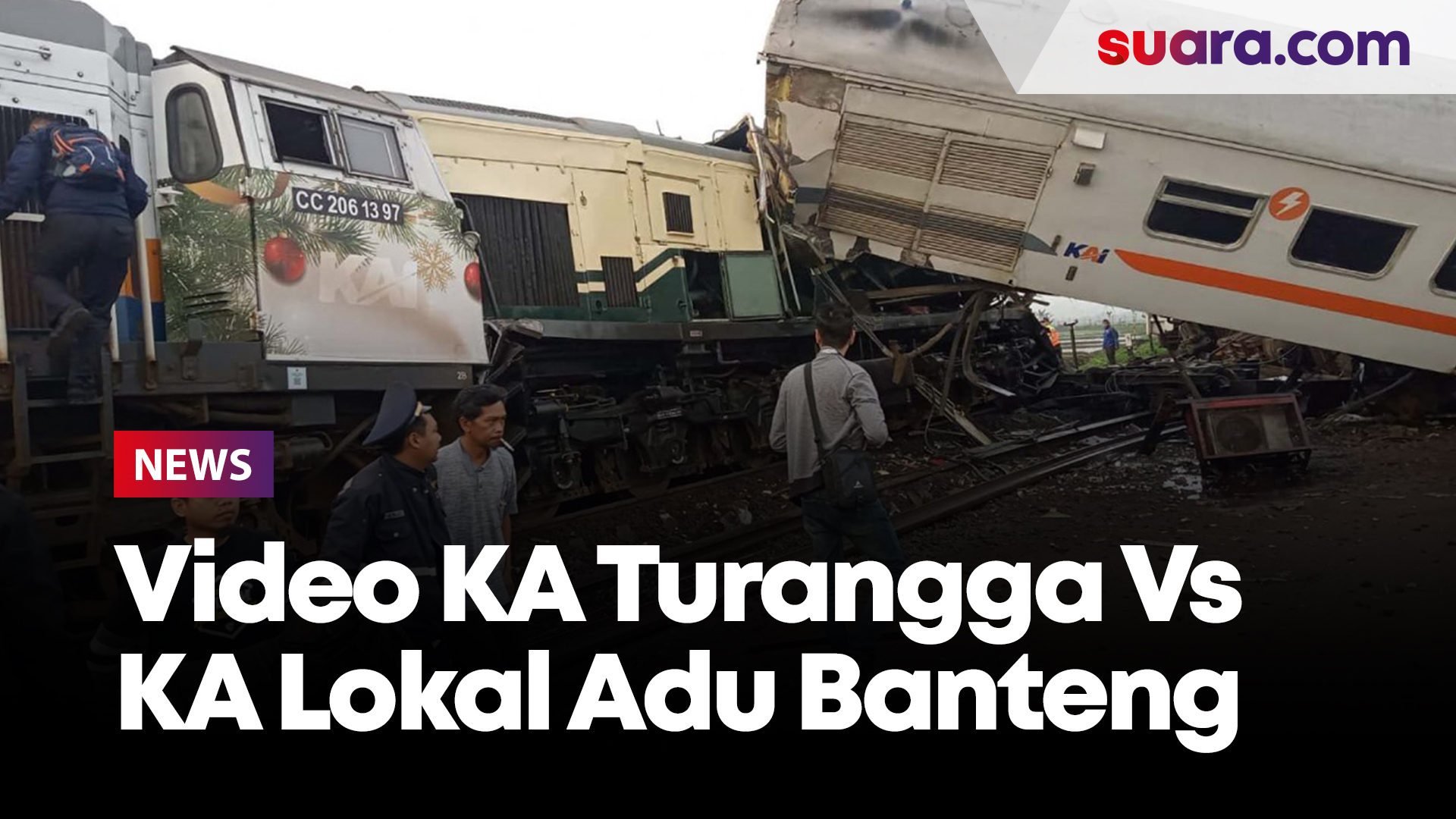 Video KA Turangga Vs KA Lokal Bandung Raya Adu Banteng, Memakan Korban ...