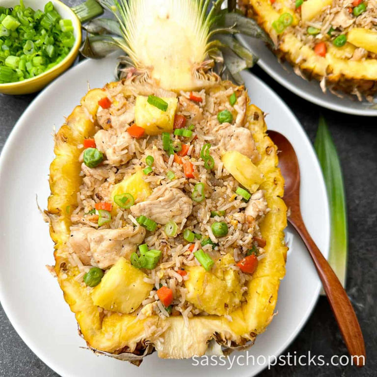 Pineapple Chicken Fried Rice (Easy Homemade Recipe)