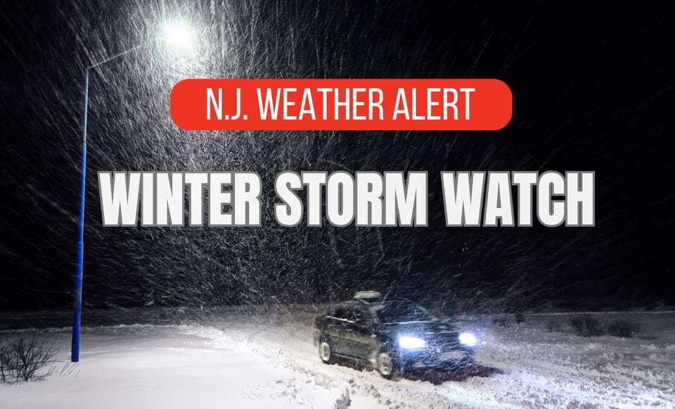 N.J. Weather: Winter Storm Watch Issued For Parts Of State With Heavy ...