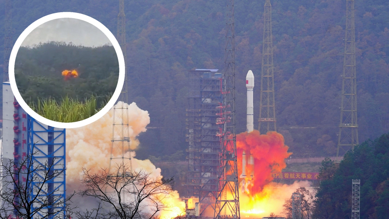 Rocket Booster Falls From Space And Crashes In Chinese Village