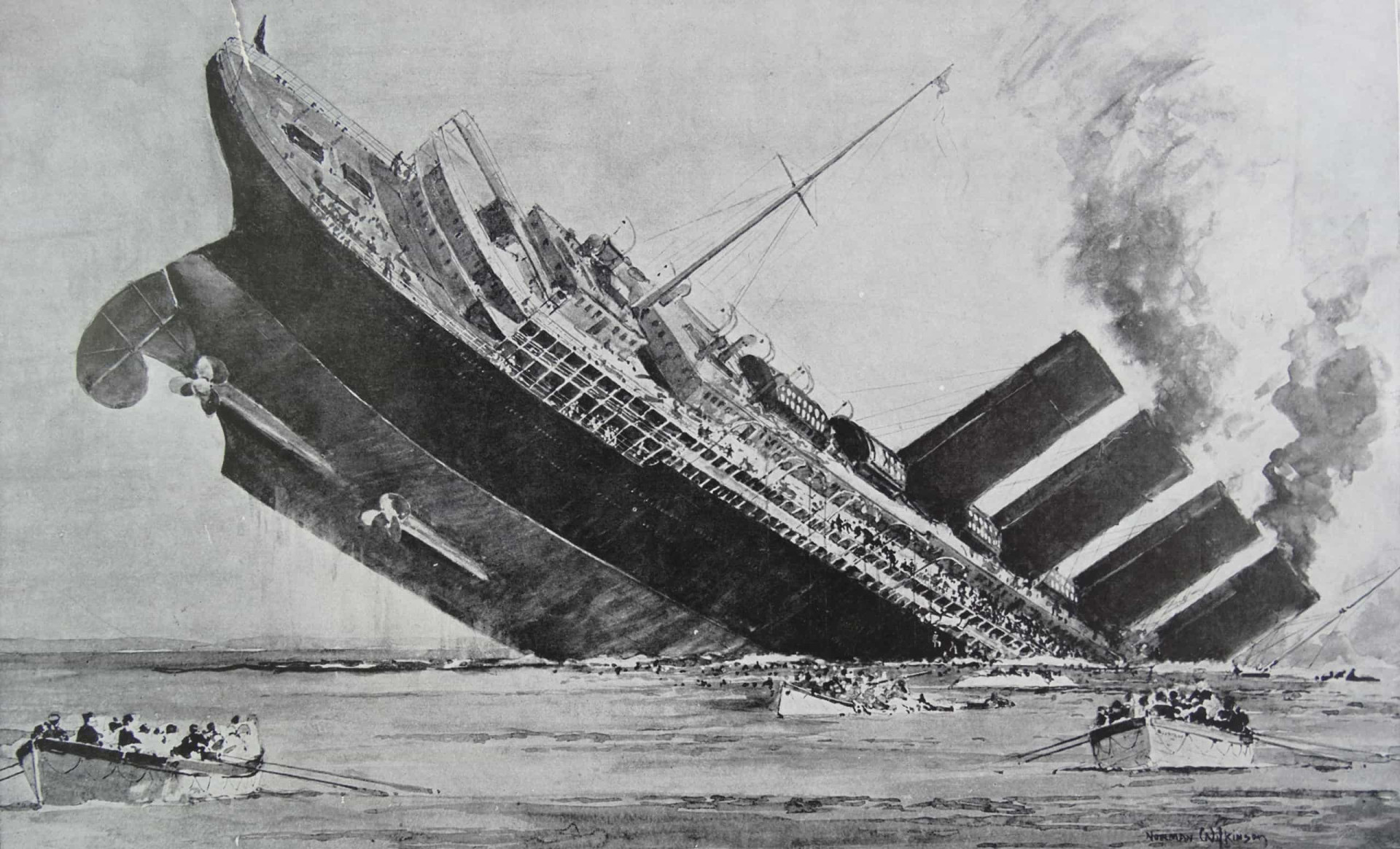 <p>The most high-profile sinking of a passenger liner during the First World War was that of the Cunard liner RMS <em>Lusitania</em>. On May 7, 1915, the vessel was hit by a single torpedo, fired from the German submarine <em>U-20</em>. It took less than 20 minutes for the Atlantic to claim the ship, with just 761 people surviving out of the 1,266 passengers and 696 crew aboard, with 123 of the casualties being American citizens. <em>Lusitania</em> had not been drafted into the war effort and was following its regular route between Liverpool and New York City. The casualties were all civilians. Its loss contributed to the American entry into the conflict two years later.</p><p>You may also like:<a href="https://www.starsinsider.com/n/398508?utm_source=msn.com&utm_medium=display&utm_campaign=referral_description&utm_content=502910v1en-ae"> Celebrity airport and airplane altercations</a></p>