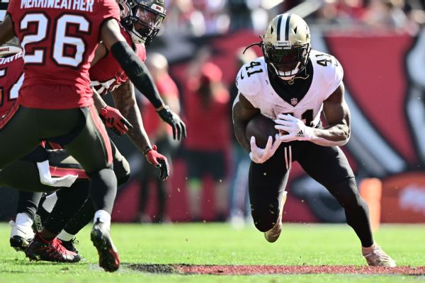 Saints RB Alvin Kamara (ankle) Game-time Decision Vs. Falcons