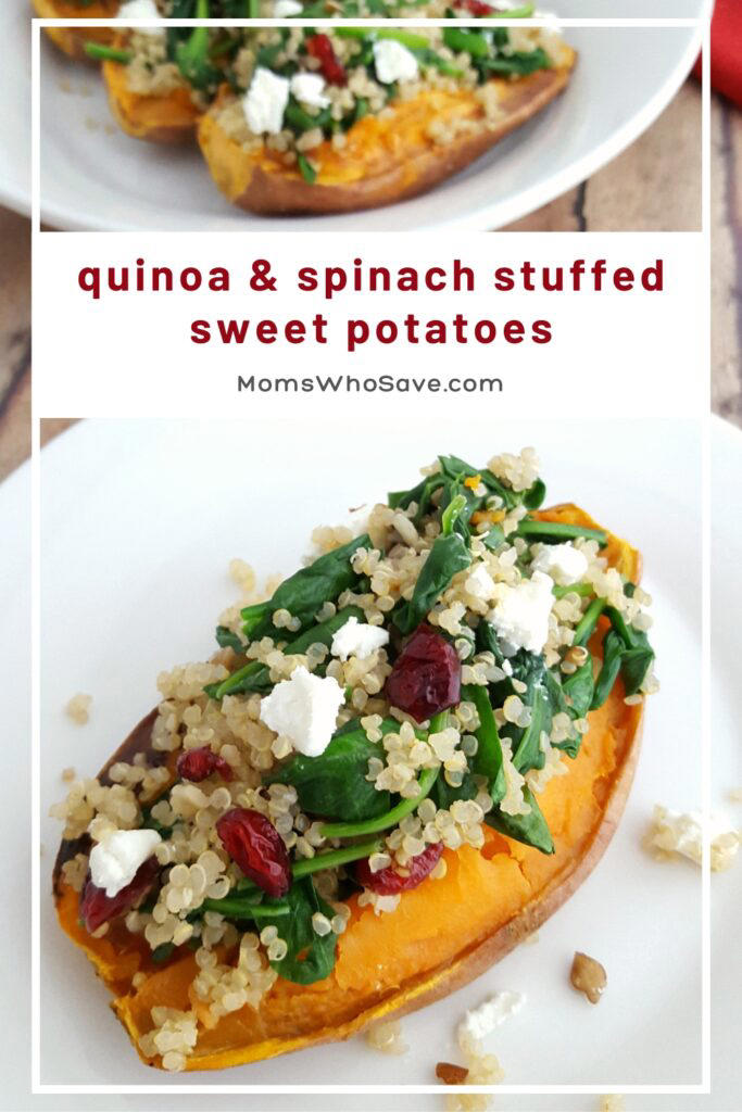 Quinoa & Spinach Stuffed Sweet Potatoes