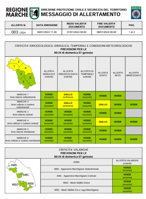 Nuova Allerta Meteo (gialla) Nelle Marche: Ecco In Quali Zone. Occhio ...