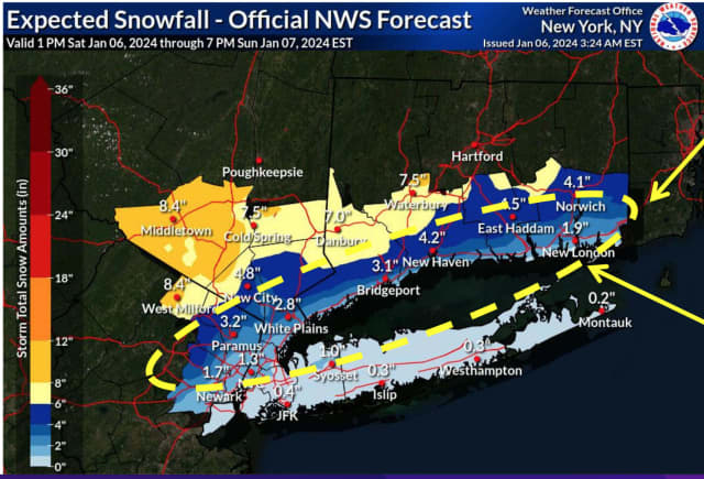 Brand-New Snowfall Projections: Here's How Much To Expect Now From ...