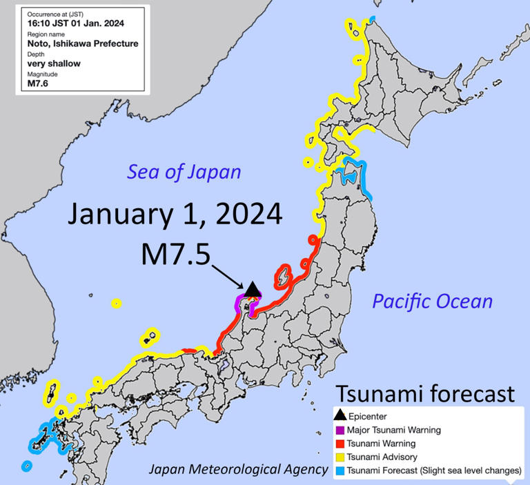 Lori Dengler A New Year’s Day earthquake and tsunami in Japan