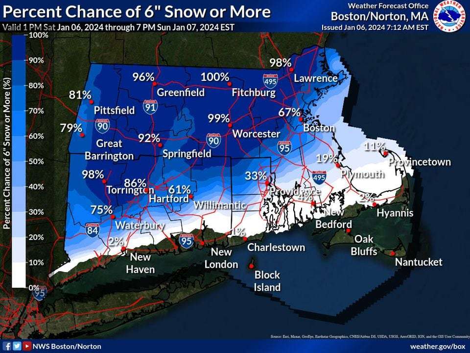 Massachusetts Winter Storm Weekend Snow Predictions Shown In 5 Maps   AA1myzUQ.img