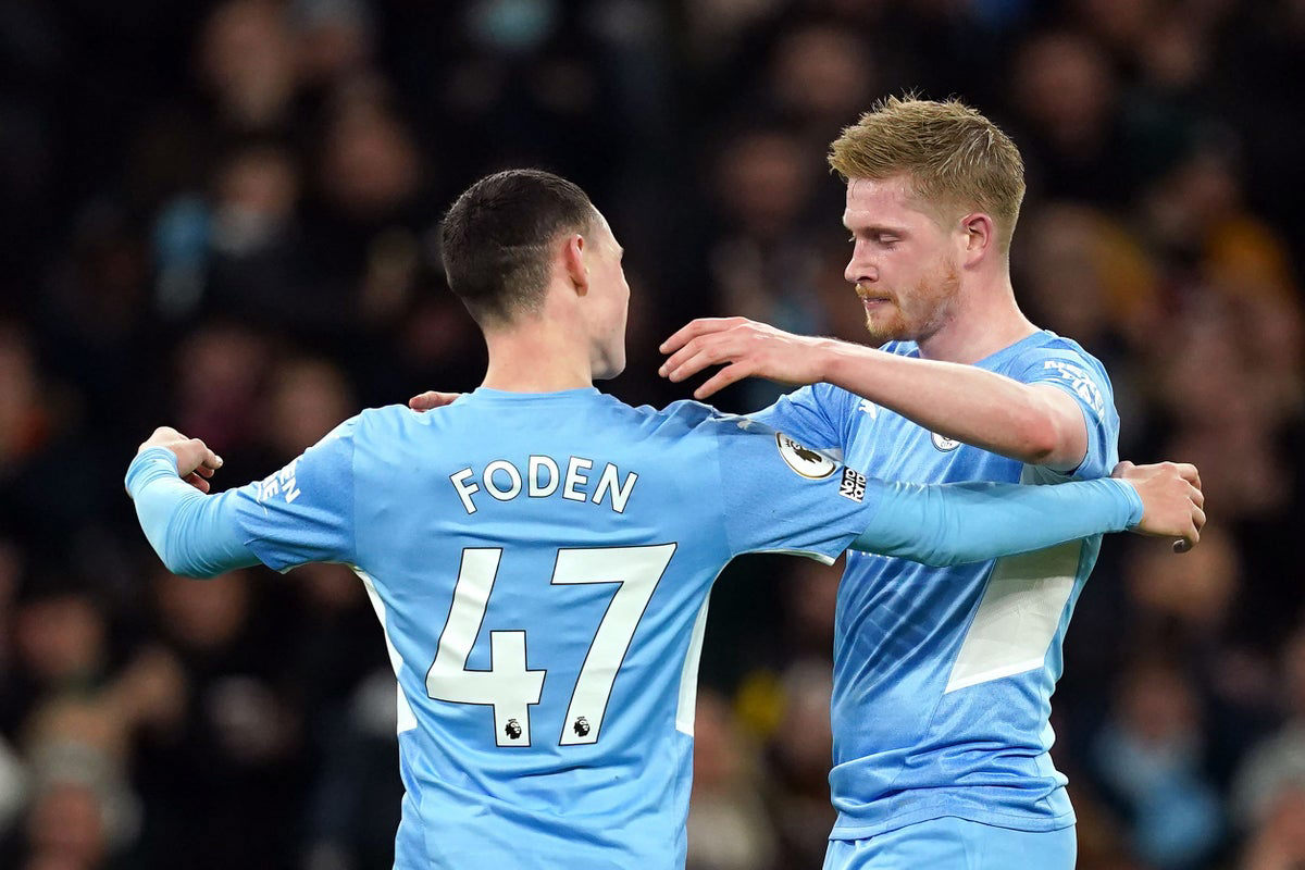 Phil Foden and Kevin De Bruyne could combine forces in Manchester City ...