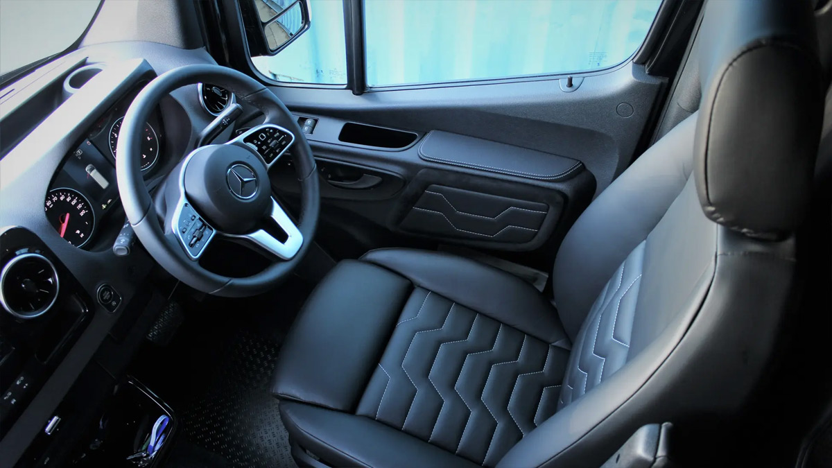 clive sutton has turned the mercedes-benz sprinter into an ultra-luxurious bus