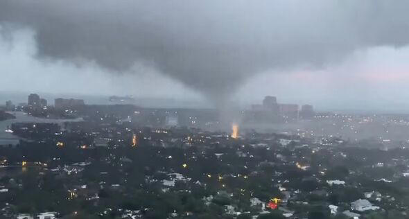 Terrifying moment tornado rips through Fort Lauderdale causing wave of ...