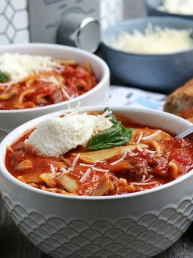 Lasagna Soup Slow Cooker Recipe