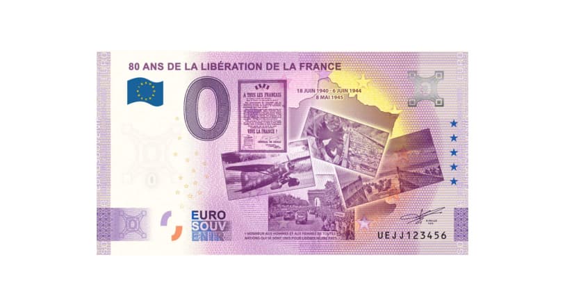 un nouveau billet de 0 euro sera mis en vente en édition limitée en février