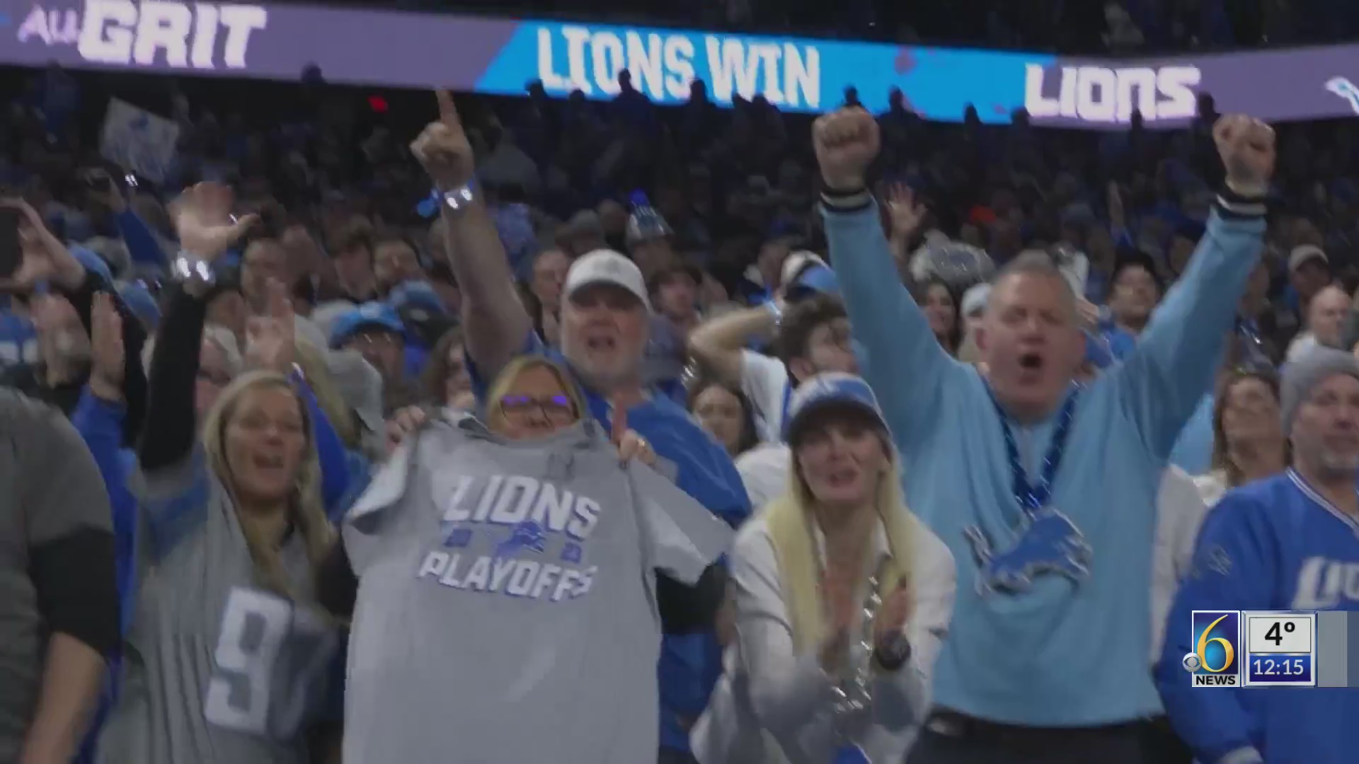 Lions Win First Playoff Game Last Night