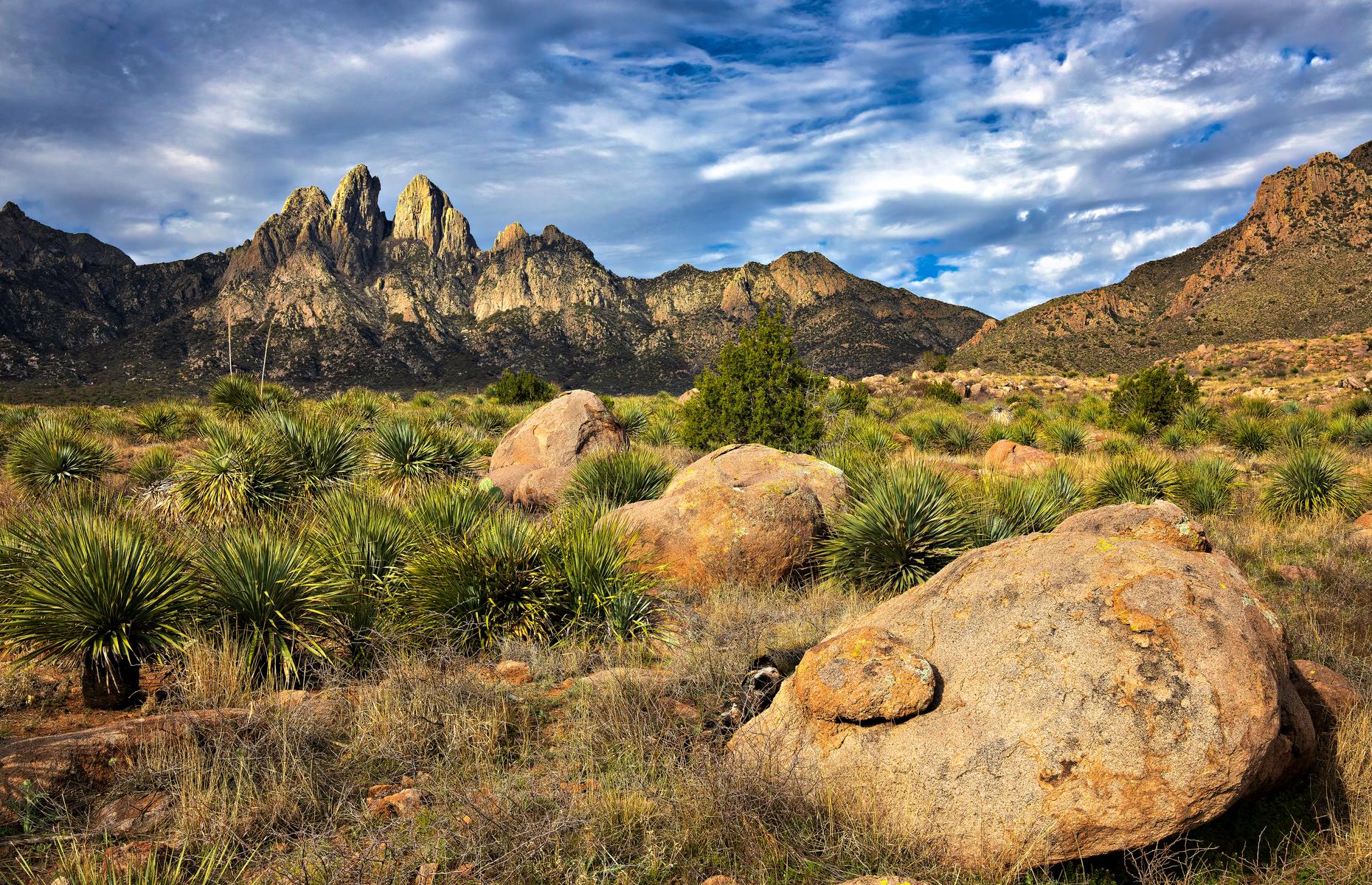 <p>New Mexico is nicknamed the Land of Enchantment – and with National Monuments like this one, it’s easy to see why. Organ Mountains-Desert Peaks encompasses a great stretch of craggy pinnacles in southern New Mexico. The namesake Organ Mountains are the most striking of all – a gloriously rugged huddle of bluffs that rises some 9,000 feet above the Chihuahuan Desert floor. Great desert plains and lush pine woodlands complete the picture.</p>