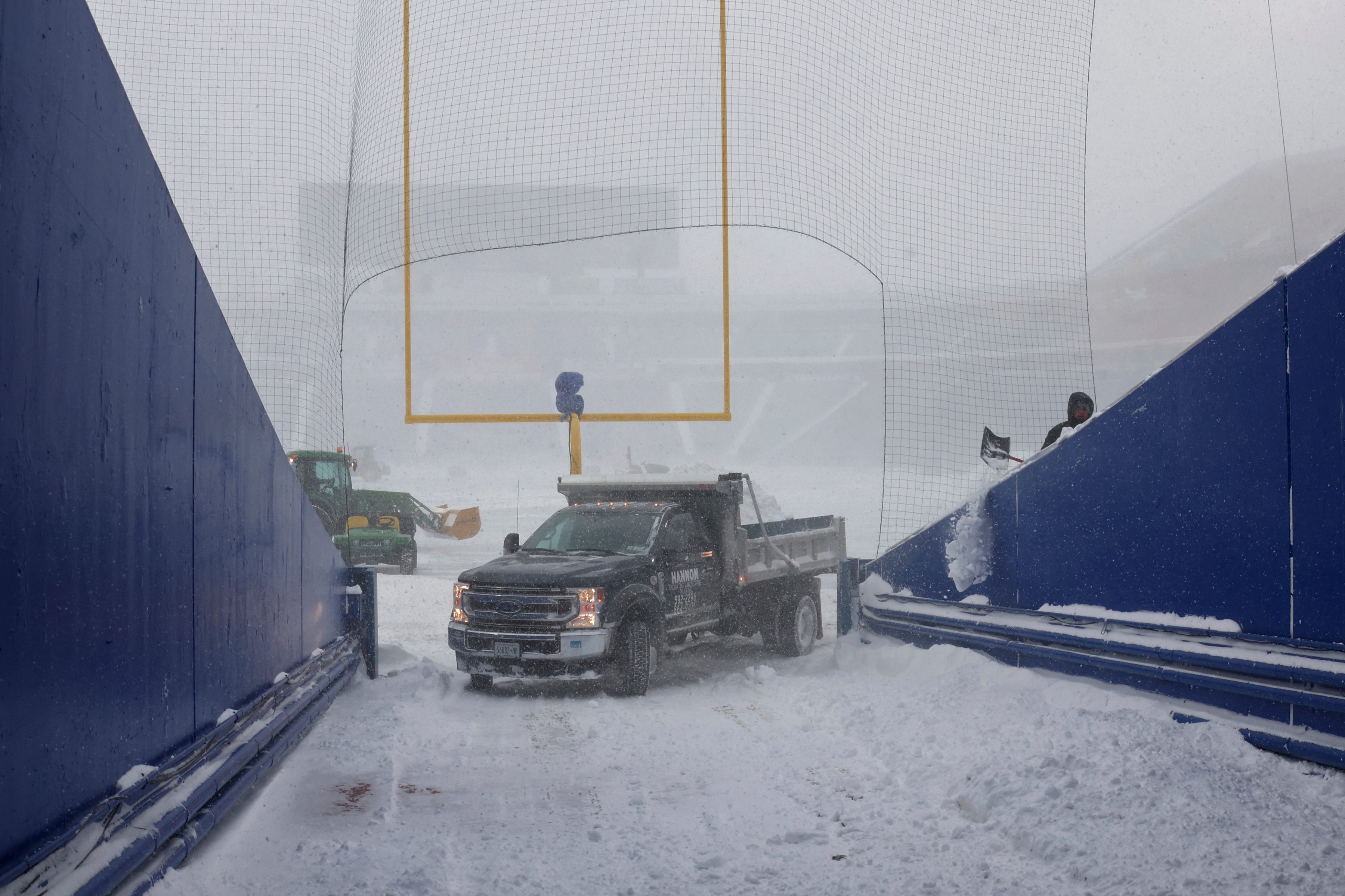 Photos Snow Cleared At Highmark Stadium As Bills Host Steelers In NFL   AA1n0NRe.img