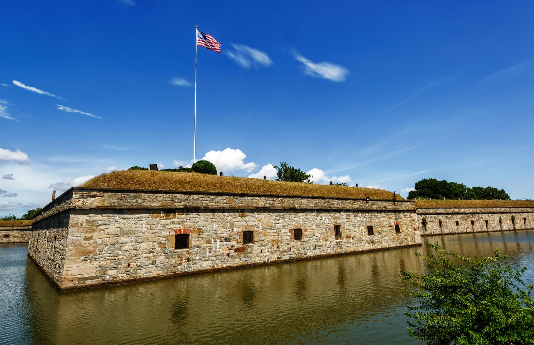 <p>Another hulking military structure, Fort Monroe watches over the shores of southeastern Virginia, and has done so since 1834. Though Virginia was controlled by the Confederacy during the Civil War, Monroe itself was a Union stronghold and numerous enslaved peoples escaped to the fort during the conflict – as such it became known as Freedom’s Fortress. Today the Casemate Museum chronicles the structure’s history, while nature trails criss-cross its lush surrounds.</p>