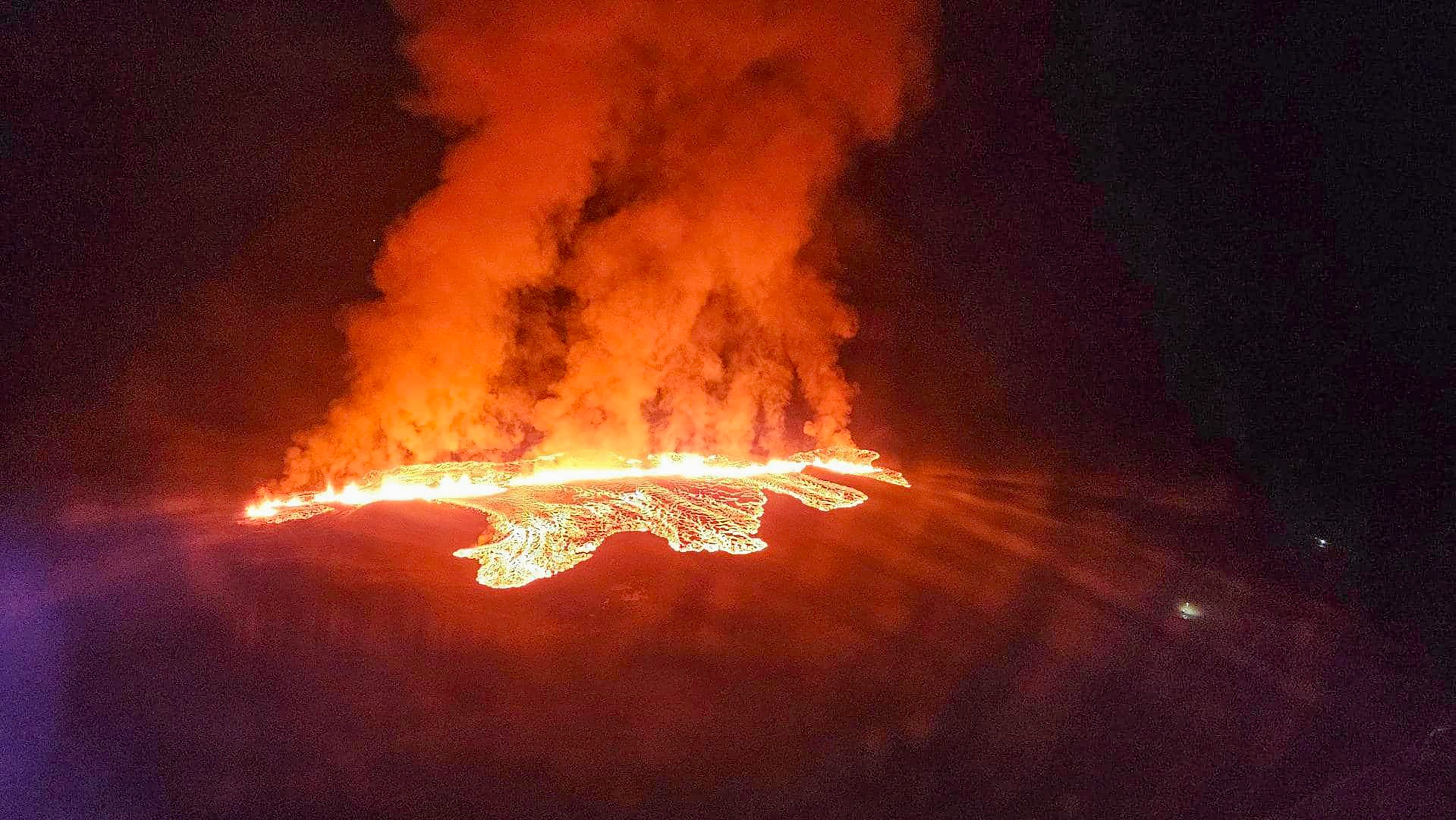 Iceland volcano erupts on outskirts of the town of Grindavik