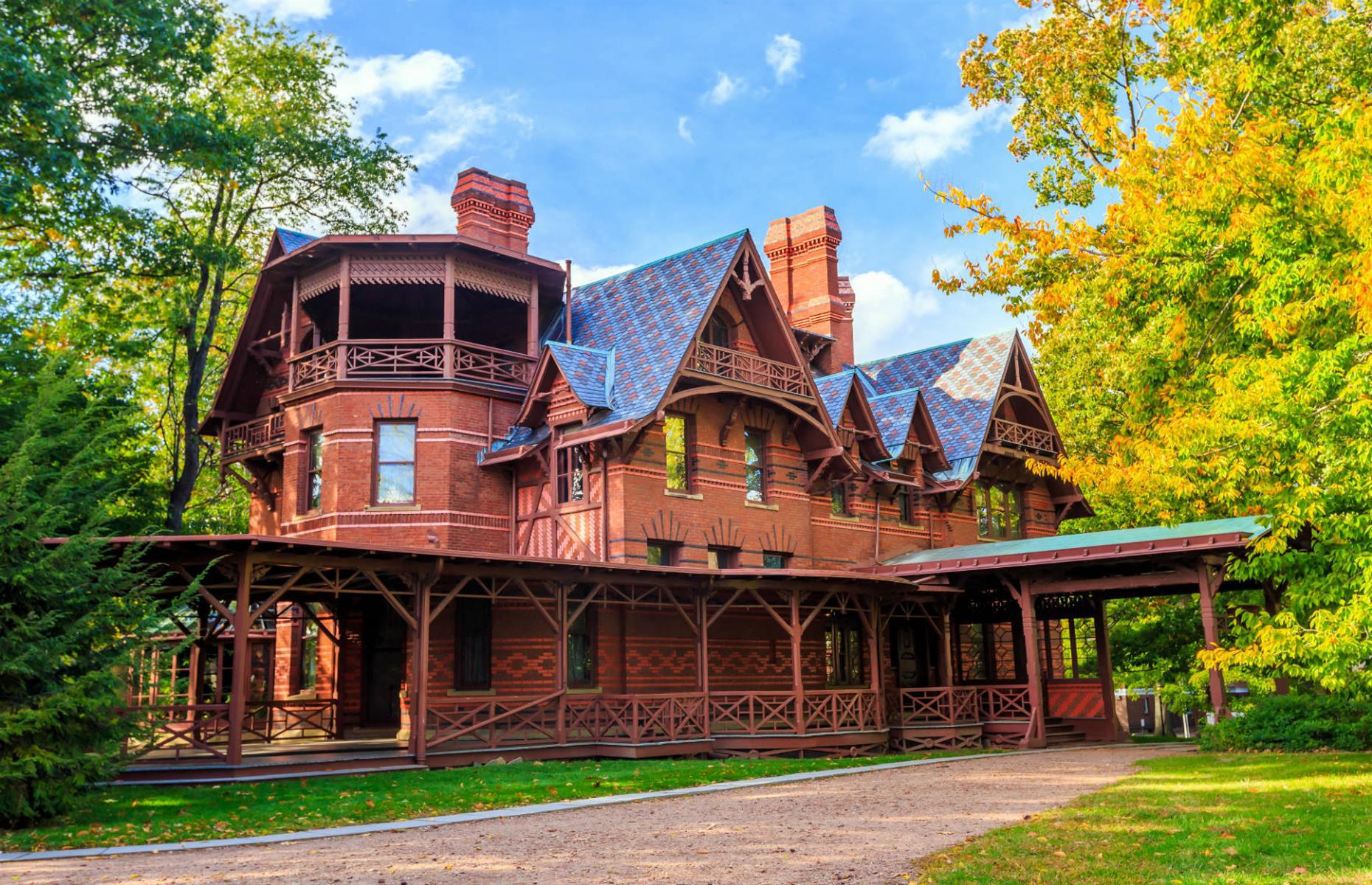 <p>Follow in the footsteps of one of the most famous authors in the world as you walk the halls of Samuel Clemens' (aka Mark Twain's) home. The impressive 25-room Gothic mansion includes the grand hall, library and billiards room where the author penned <em>Adventures of Huckleberry Finn</em> and <em>The Prince and The Pauper</em> among others. The house can only be visited on <a href="https://marktwainhouse.org/">guided tours</a> which run daily (closed on Tuesdays) and tickets start from $24 (discounts for children and seniors).</p>