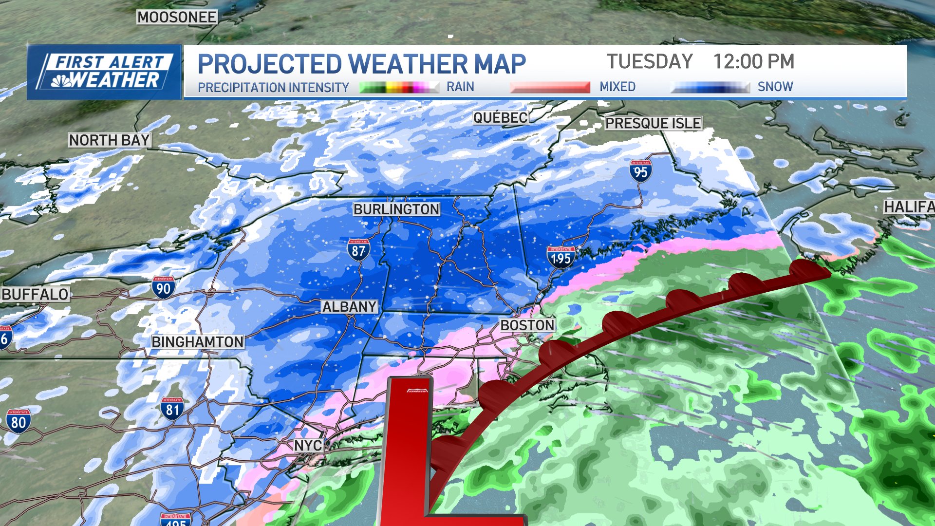 New Snowfall Maps Some Areas Of Mass See Up To 5 Inches   AA1n134t.img