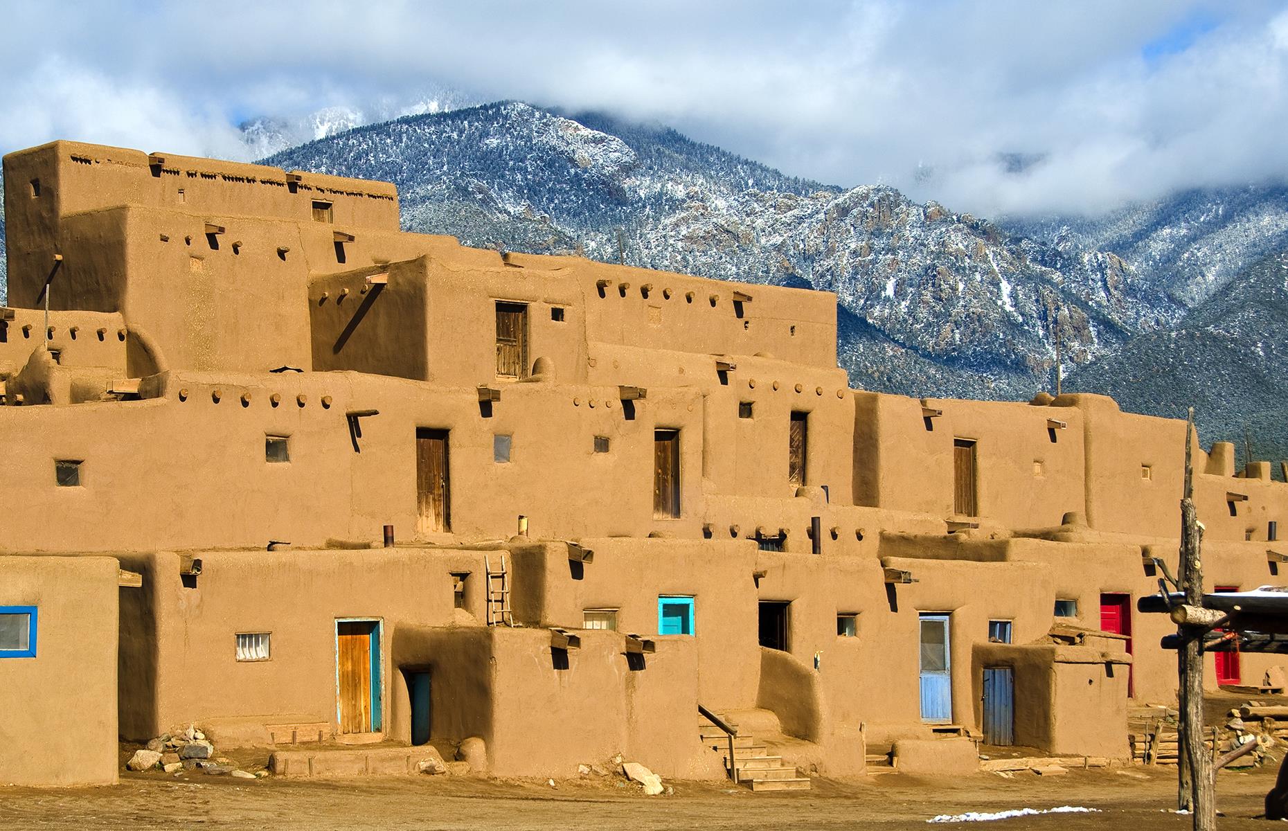 <p>A UNESCO World Heritage Site and National Historic Landmark, Taos Pueblo is a Puebloan settlement in northern New Mexico that's survived since the 13th century. Made from adobe – a construction material made from earth, water and straw – the unique settlement is still maintained by local people, resulting in one of the most well-preserved examples of Indigenous architecture not only in America, but in the world. Free guided tours take visitors to the most significant areas of the village, helping them to appreciate this incredible settlement through historic tales and interesting titbits.</p>