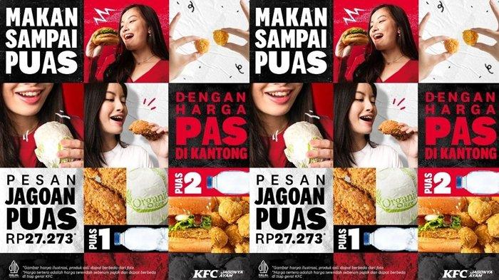 katalog promo kfc hari ini selasa 16 januari 2024,dapatkan 1 potong ayam,nasi dan minum rp 27.273