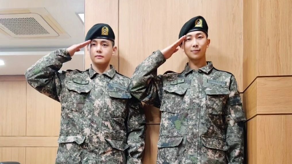 BTS Members RM And V Display Their 'loyalty' In New Photos From Military