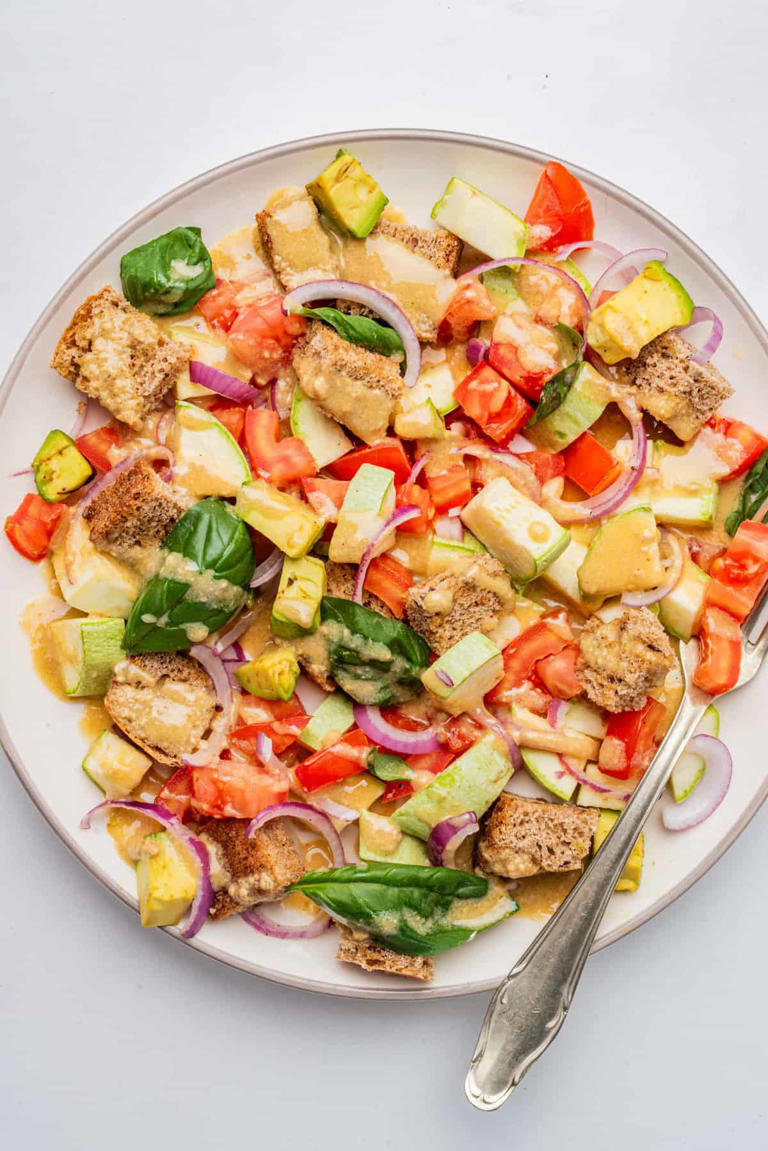 Panzanella Salad with Red Wine Vinaigrette