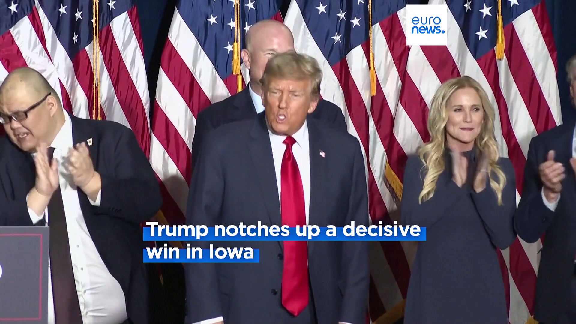 Former US President Donald Trump Wins Landslide Iowa Caucuses Victory