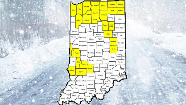 Some Indiana counties under travel advisories as winter weather takes hold
