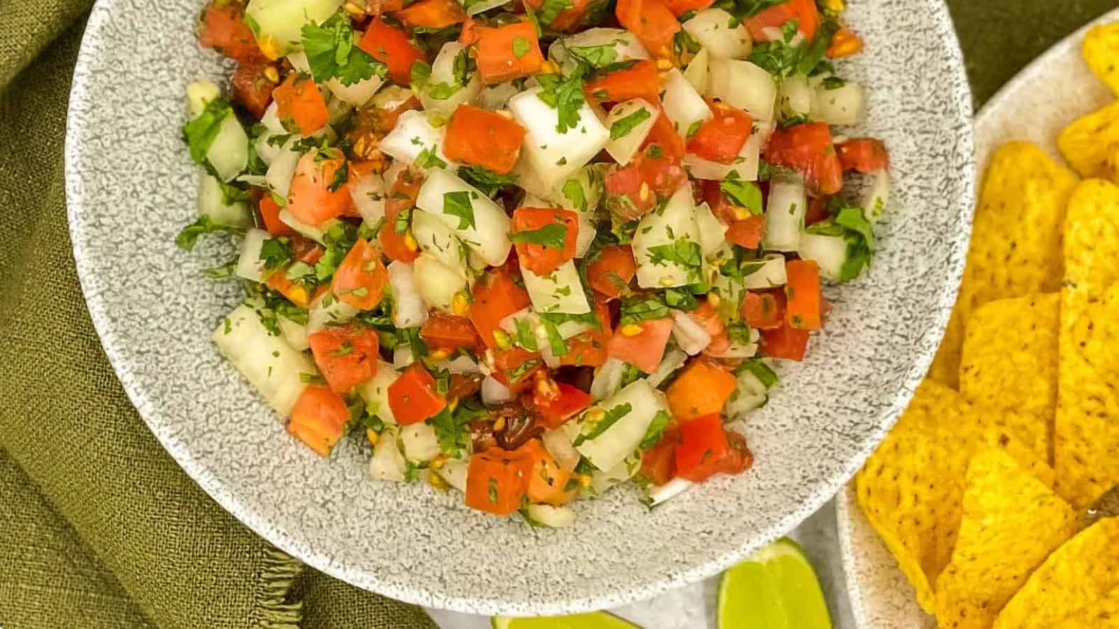 <p>Add some zing to your meals with Pico de Gallo, the classic Mexican condiment that is easy yet tasty. This recipe is refreshing, tangy, and flavorful and is Made with juicy tomatoes, onions, cilantro, and lime juice. Serve it as a topping for tacos, or grilled chicken, or enjoy it with tortilla chips as a snack.<br><strong>Get the Recipe: </strong><a href="https://www.splashoftaste.com/pico-de-gallo/?utm_source=msn&utm_medium=page&utm_campaign=msn">Pico de Gallo</a></p> <p>The post <a rel="nofollow" href="https://www.splashoftaste.com/ay-chihuahua-so-easy-yet-so-tasty-forget-the-restaurante/">¡Ay Chihuahua! So Easy Yet So Tasty, Forget The Restaurante!</a> appeared first on <a rel="nofollow" href="https://www.splashoftaste.com">Splash of Taste - Vegetarian Recipes</a>.</p>