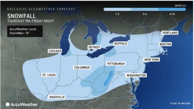 First Snowfall Projections Released For Brand-New Winter Storm Headed ...