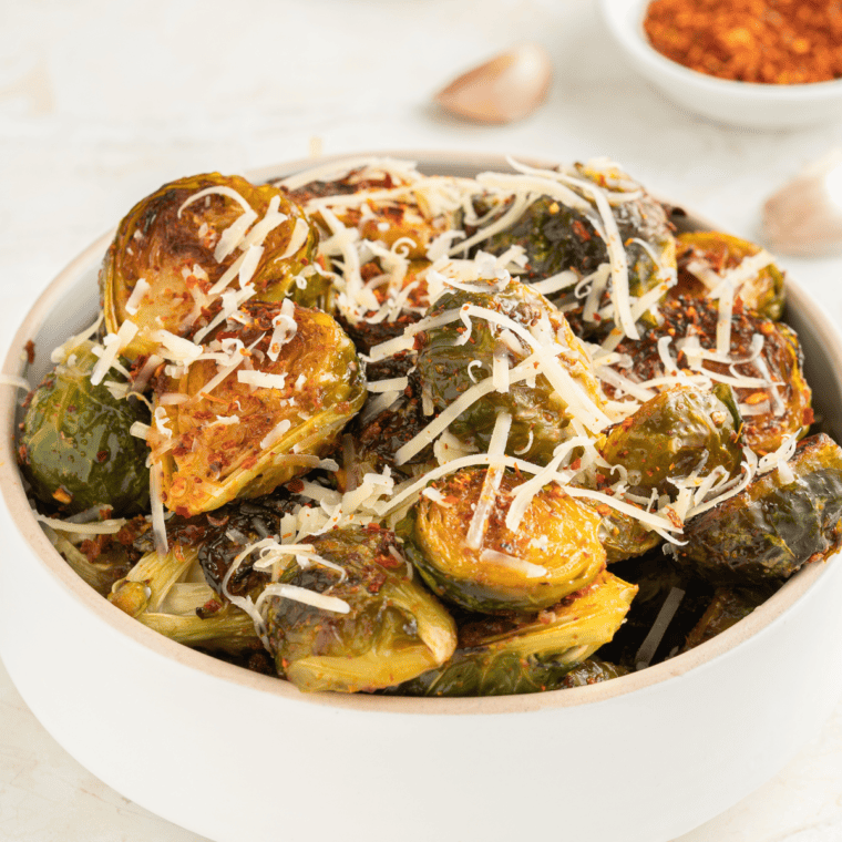 Air Fryer Garlic Butter Brussels Sprouts