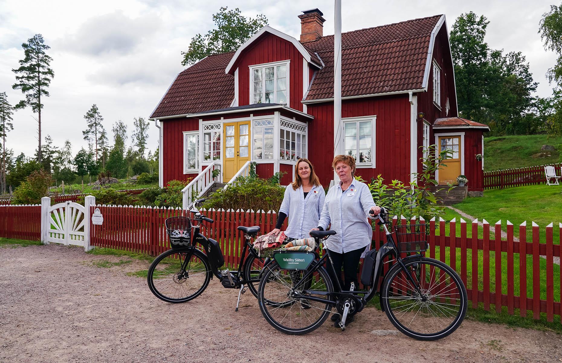 <p>Astrid Lindgren’s books have such an intense sense of place that many of the movies made of her books were filmed in the real places she set them in. <a href="https://cyklaifilmlandskapetsmaland.se/?lang=en#/">Cykla I Filmlandskapet</a> runs an e-cycle tour through the best-known locations, reliving iconic moments from the films from Bullerbyn (the Noisy Village) to Katthult. You don’t need to be a fan to enjoy the tour. The nine-mile ride takes you through forests and idyllic villages, past red cottages and glittering lakes, before finishing at the picture-postcard farm in Katthult. There you'll enjoy 'fika' (a moment of peace enjoyed with coffee and cake) at a long wooden table in the orchard.</p>